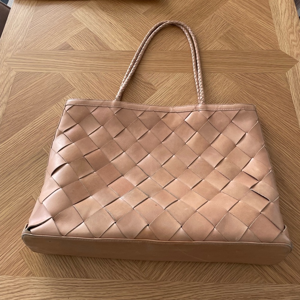 Bembien Woven Leather Tote Bag Large